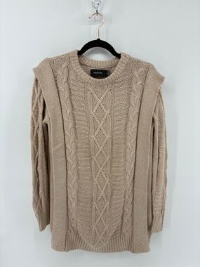 MINKPINK Cable Knit Sweater in Cream